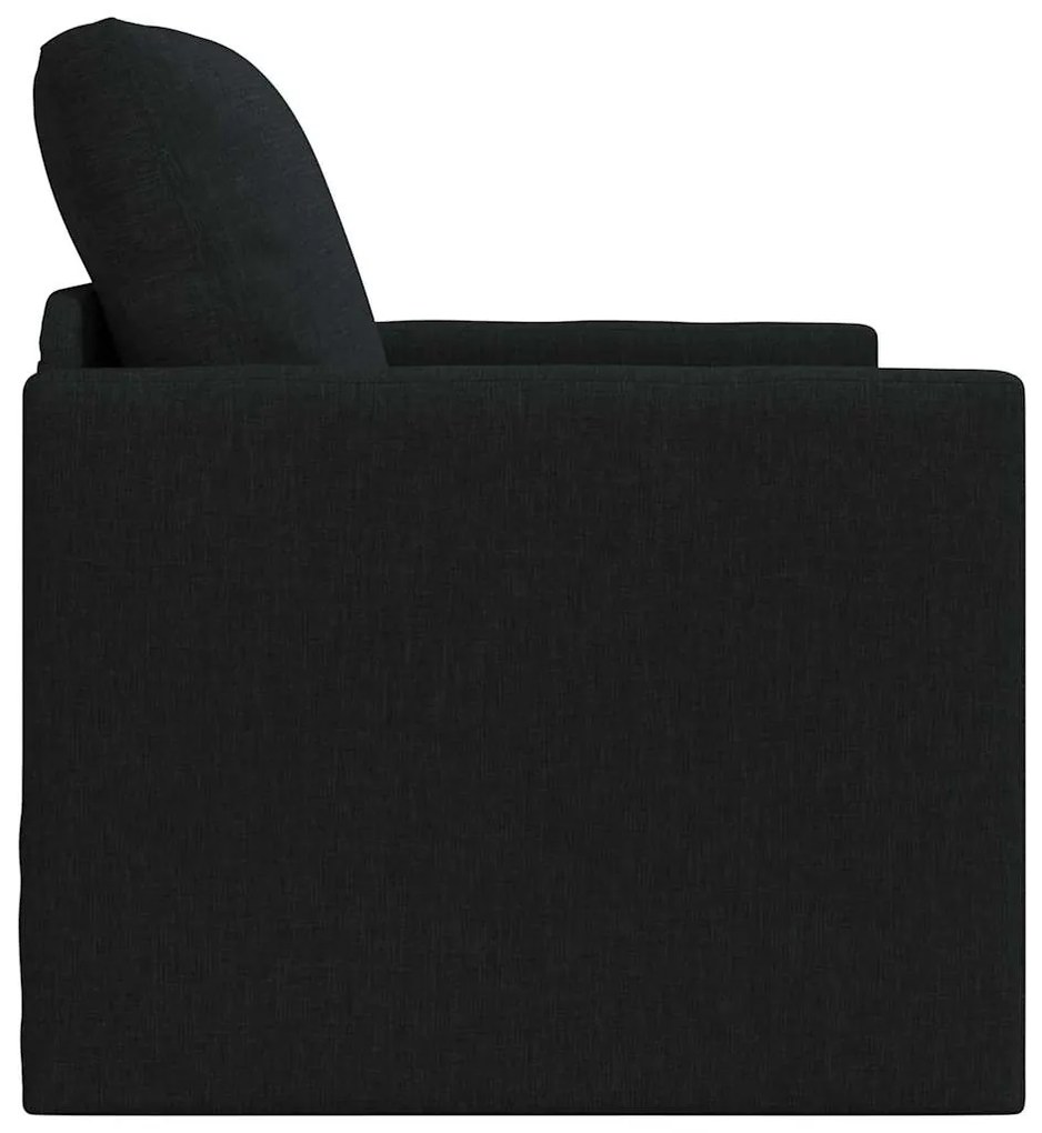 vidaXL Κρεβάτι καναπές Μαύρο 74 x 77 x 81 εκ. ύφασμα