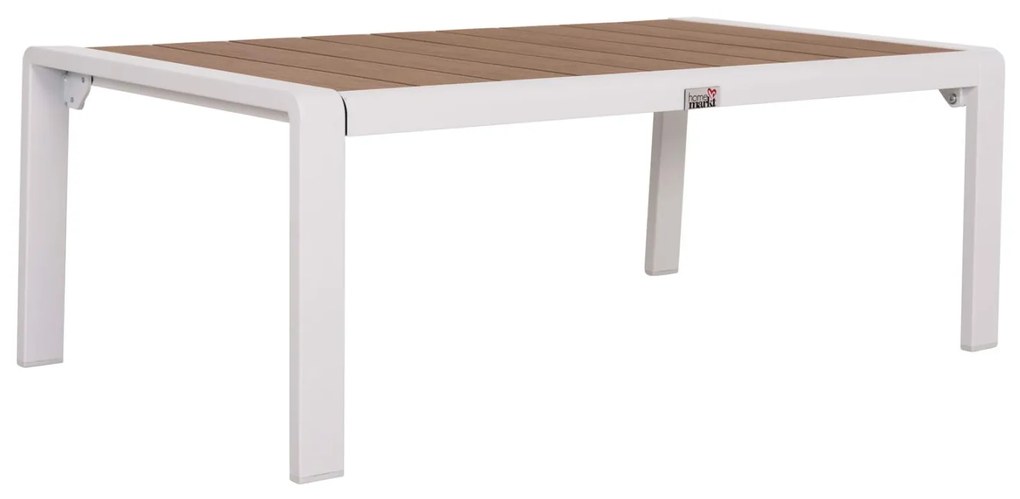 Τραπεζάκι Ξαπλώστρας BENTRY Αλουμίνιο Λευκό - Polywood 100x56x35Υ εκ. 100x56x35 εκ.