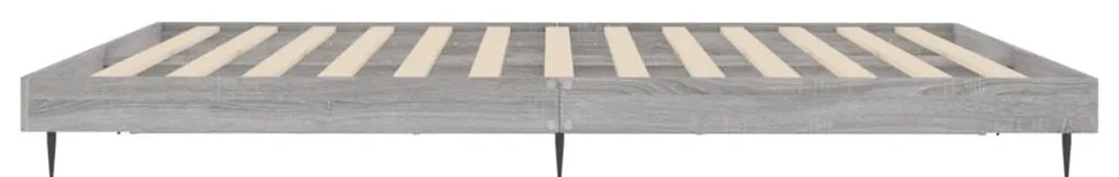 vidaXL Πλαίσιο Κρεβατιού Γκρι Sonoma 140x200 εκ. Επεξεργασμένο Ξύλο