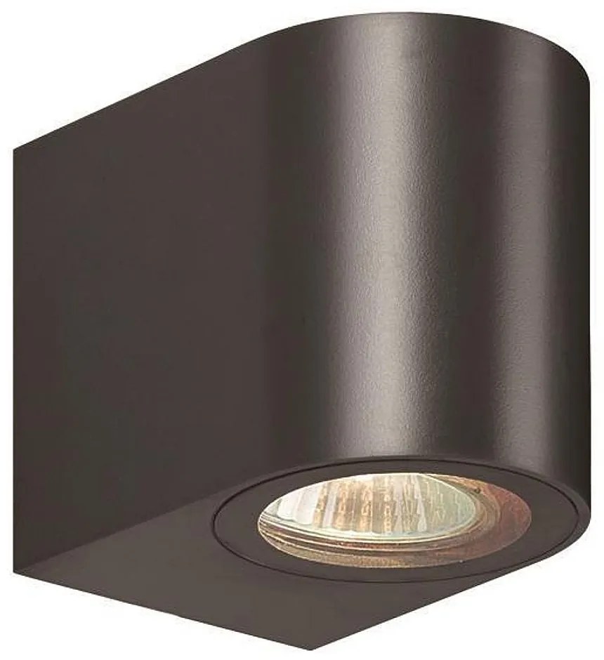 Απλίκα Οβάλ 1xGU10 Κάτω Μαύρο EUROLAMP 145-82061