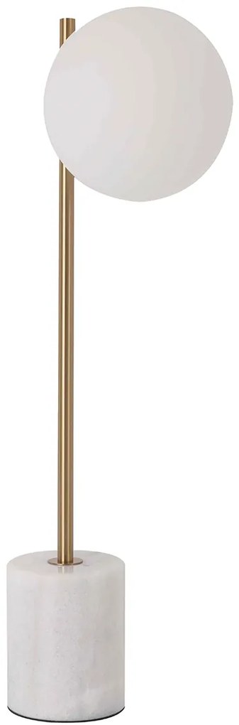 Λάμπα Επιτραπέζια Μονόφωτη 1xG9 Ύψος 570mm Λευκό-Χρυσό Silvana Viokef 4295500