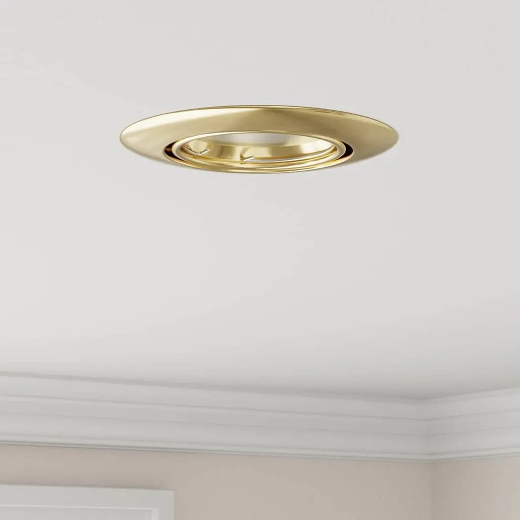 vidaXL Spotlights με προβολείς 24 pcs Χρυσό 9 x 9 εκ. Μέταλλο