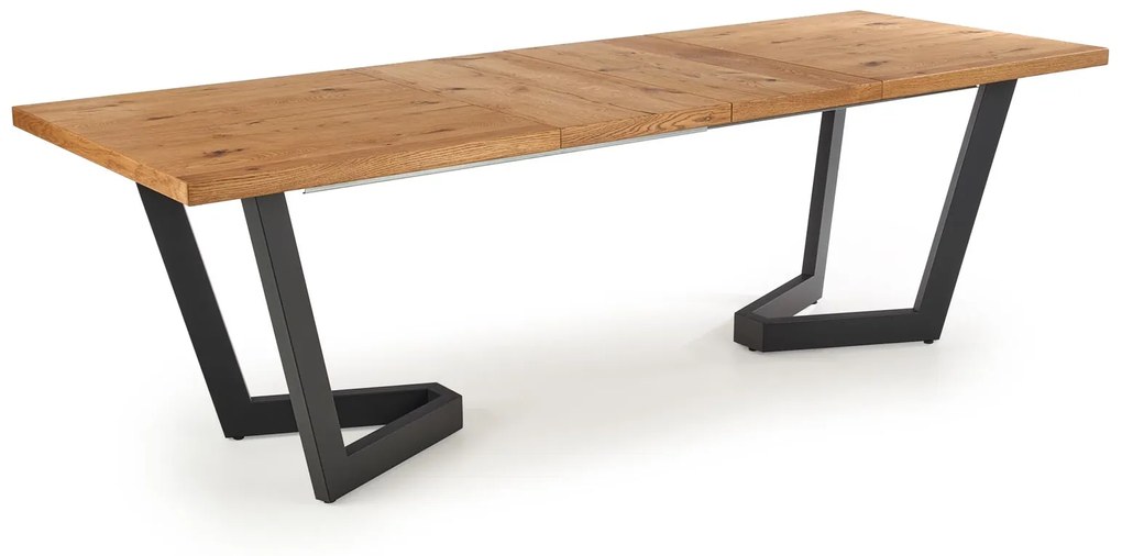 MASSIVE extension table, color: light oak / black DIOMMI V-PL-MASSIVE-ST