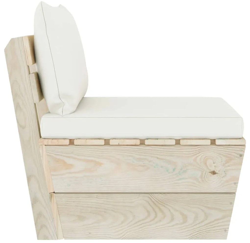 vidaXL Καναπές Κήπου Μεσαίος από Παλέτες Εμποτισμένο Ξύλο Ερυθρελάτης