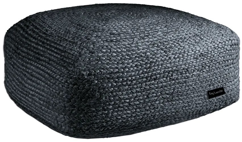 Πούφ Jute 50x50x25εκ. Boho Anthracite Guy Laroche