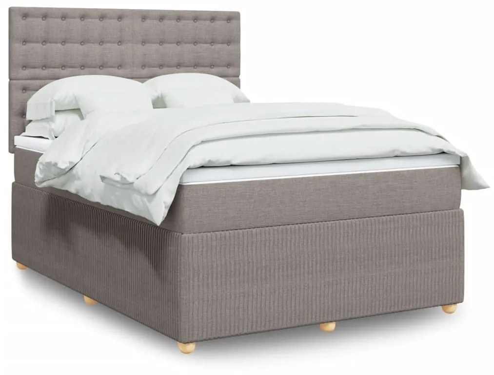 ΚΡΕΒΑΤΙ BOXSPRING ΜΕ ΣΤΡΩΜΑ TAUPE 140X190 ΕΚ. ΥΦΑΣΜΑΤΙΝΟ 3292069