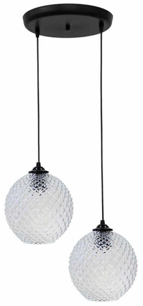 Φωτιστικό Οροφής Δίφωτο Heronia Ball 02-0362 Transparante