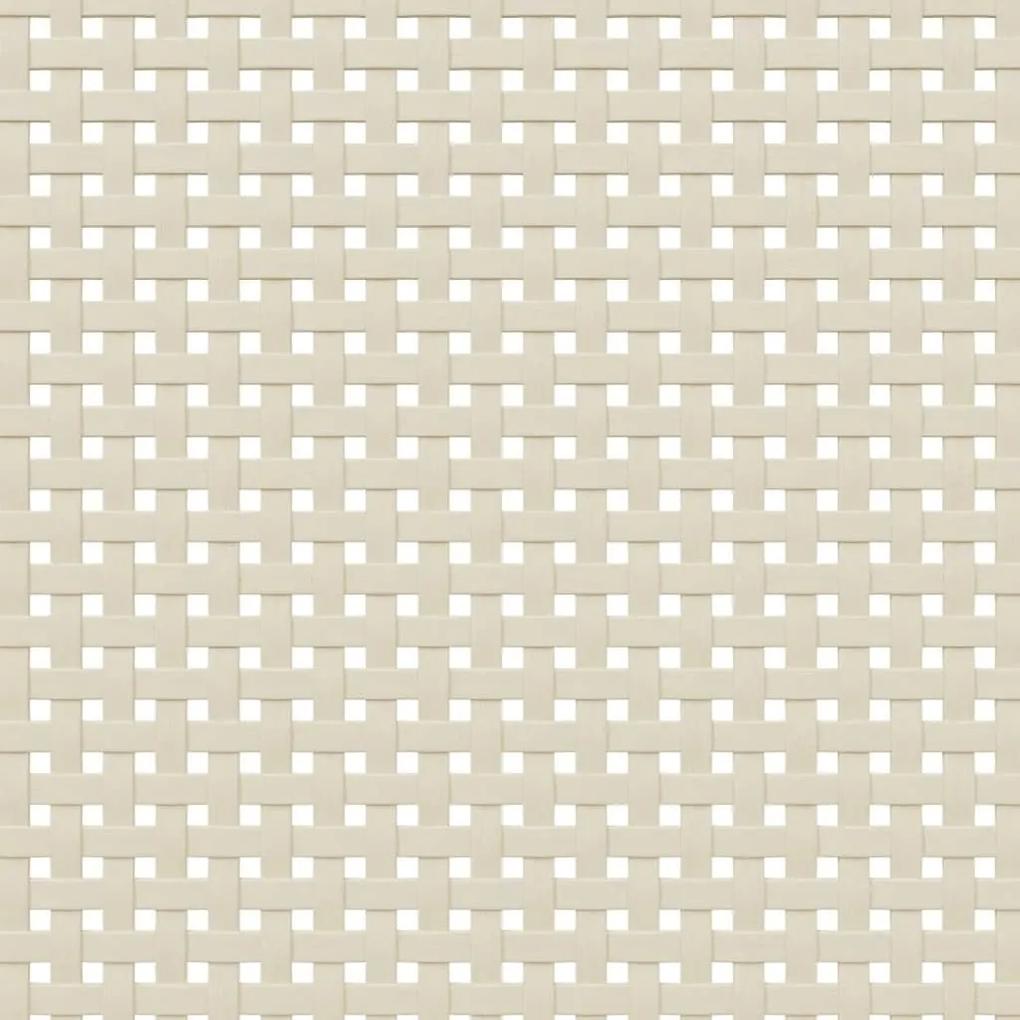 Ντουλάπι SENJA Λευκό / Όψη Ρατάν 80x40x80 εκ. Μασίφ Ξύλο Πεύκου - Λευκό