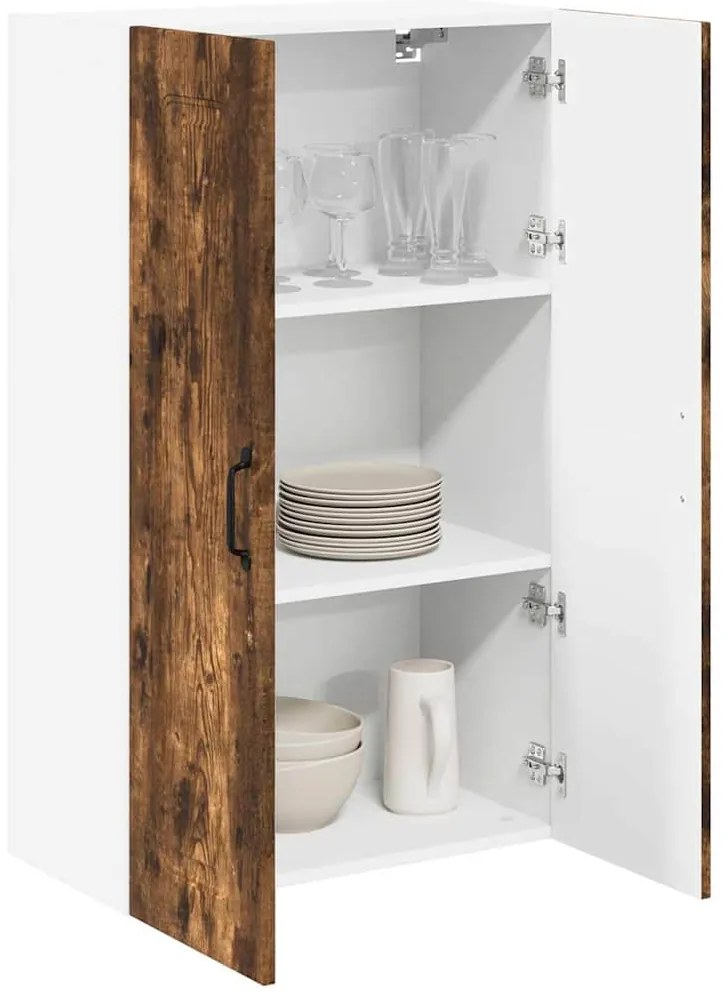 vidaXL Κρεμαστό ντουλάπι κουζίνας Καπνιστό Δρύς 60 x 31 x 100 εκ.