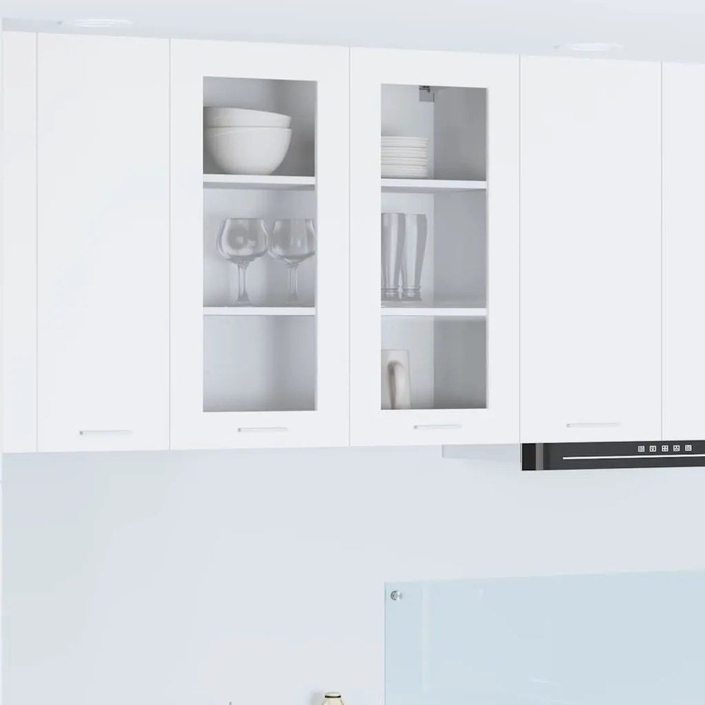 vidaXL Κρεμαστό ντουλάπι Λευκό 80 x 31 x 80 εκ. Επεξεργασμένο ξύλο