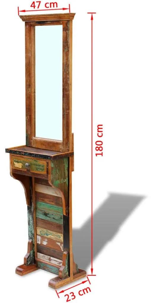 Καθρέφτης Εισόδου 47 x 23 x 180 εκ. από Μασίφ Ανακυκλωμένο Ξύλο - Πολύχρωμο