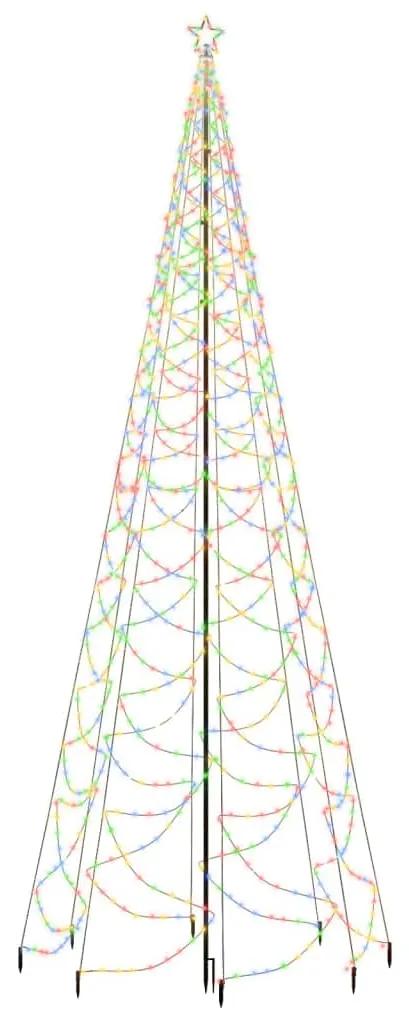 vidaXL Χριστουγεν. Δέντρο Πολύχρωμο 5 μ. 1400 LED με Μεταλλικό Στύλο