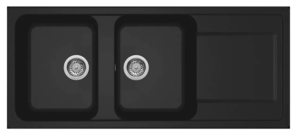 Νεροχύτης κουζίνας LIFE 500 Nero 40 ELLECI 116x50cm - LG250040