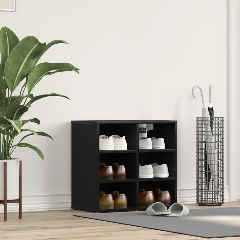 vidaXL Ντουλάπα Παπουτσιών σε Μαύρη Δρυς - 52.5 x 30 x 50 εκ.