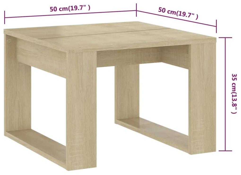 Τραπέζι Βοηθητικό Sonoma Δρυς 50 x 50 x 35 εκ. από Μοριοσανίδα - Καφέ