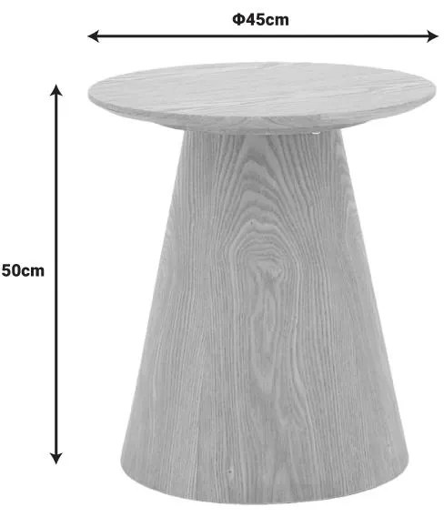 Βοηθητικό τραπέζι Kayano mdf σε φυσική απόχρωση Φ45x50εκ 45x45x50 εκ.
