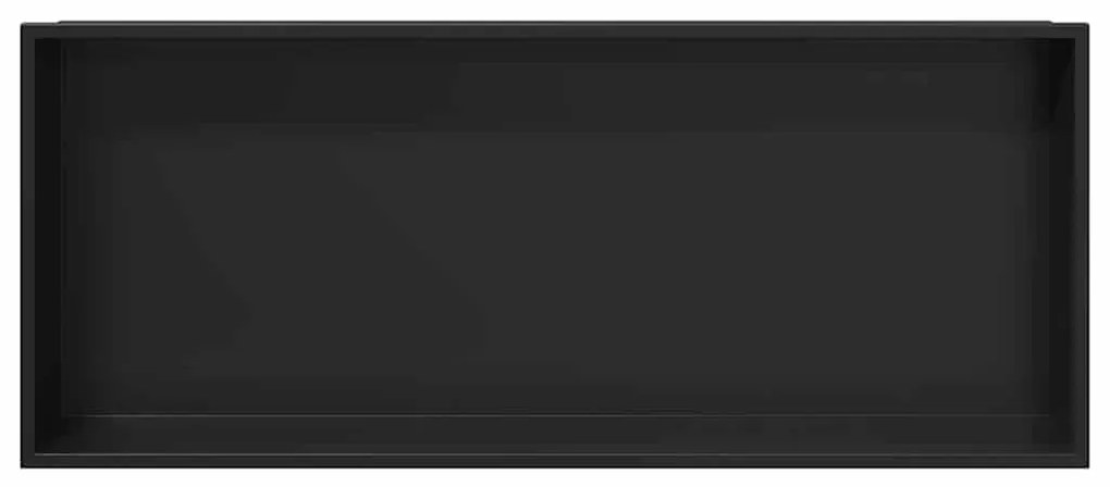 vidaXL Νίτσα Μπάνιου Μαύρο 75 x 30 x 9.5 εκ. Ανοξείδωτο ατσάλι