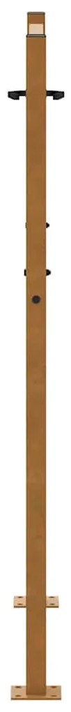 vidaXL Πύλη κήπου 105x130 cm από διαβρωμένο χάλυβα με σχεδιασμό ίχνους