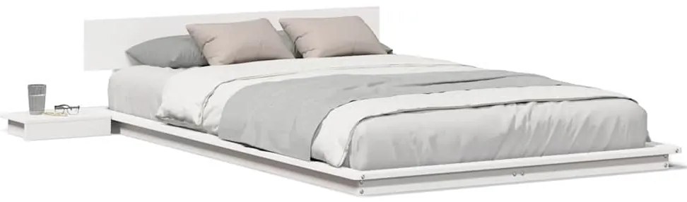 vidaXL Σκελετός Κρεβατιού Καφέ 135 x 190 cm ξύλο