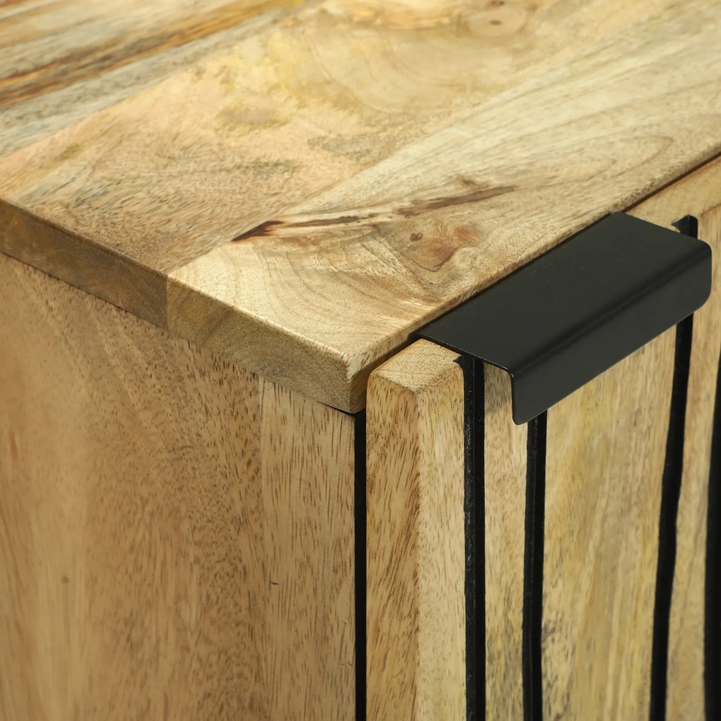 vidaXL Πλευρά - 40 x 33.5 x 75 εκ - Μασίφ Ξύλο Μάνγκο