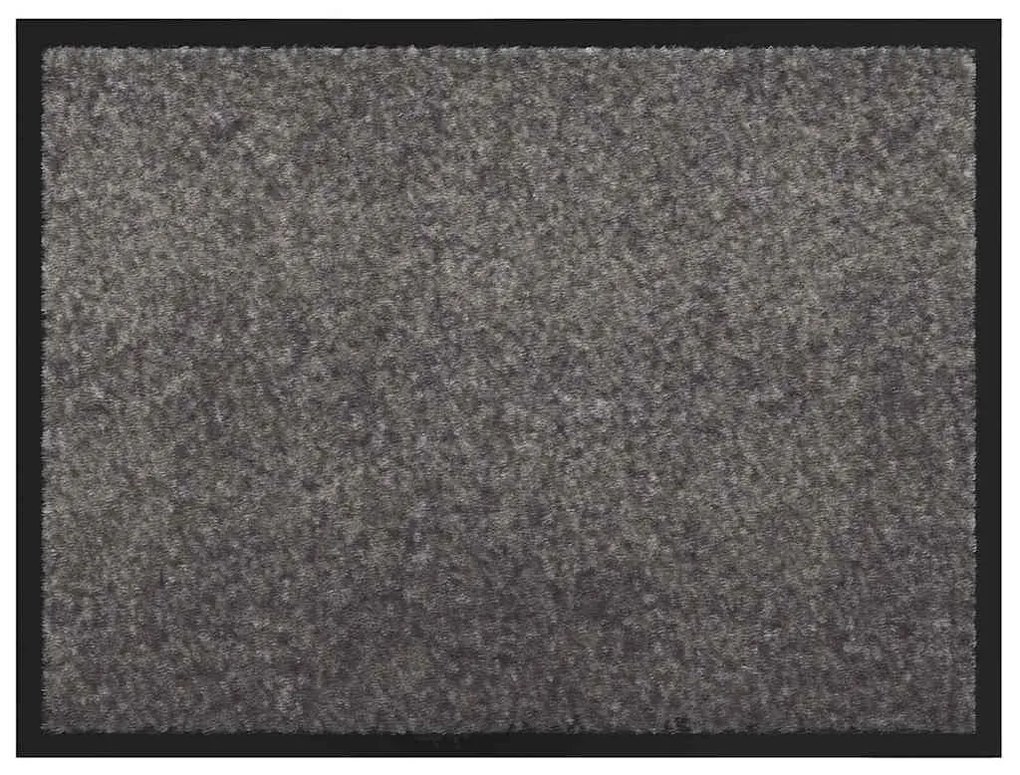 vidaXL Χαλάκι Εξώπορτας Ανοιχτό γκρι 60 x 40 x 1.2 εκ. Ύφασμα τέντι