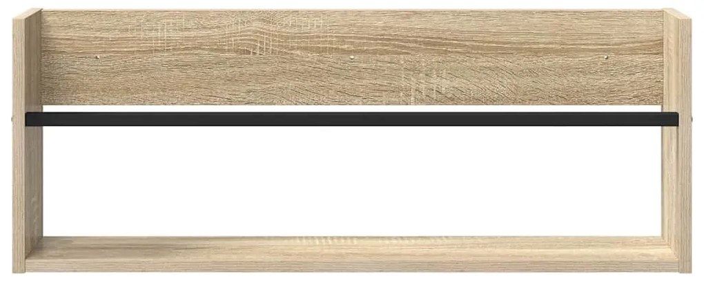 vidaXL Ράφι Περιοδικών Δρύς Sonoma 80 x 12 x 30 εκ Επεξεργασμένο ξύλο