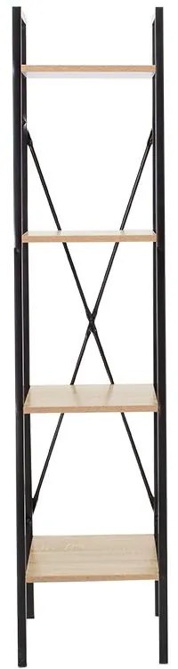 Βιβλιοθήκη Ramon φυσικό-μαύρο 34x32,5x148εκ 34x32.5x148 εκ.