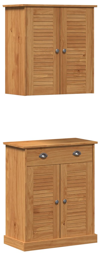 vidaXL Σετ Επίπλων Μπάνιου με συρτάρι 2 pcs Καφέ 67.5 x 34 x 80 εκ