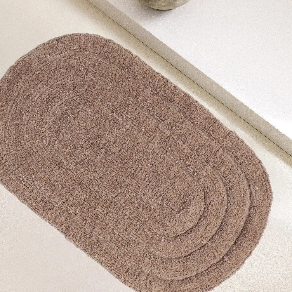 Πατάκι Μπάνιου Cooper Beige Melinen 50X80cm 100% Cotton