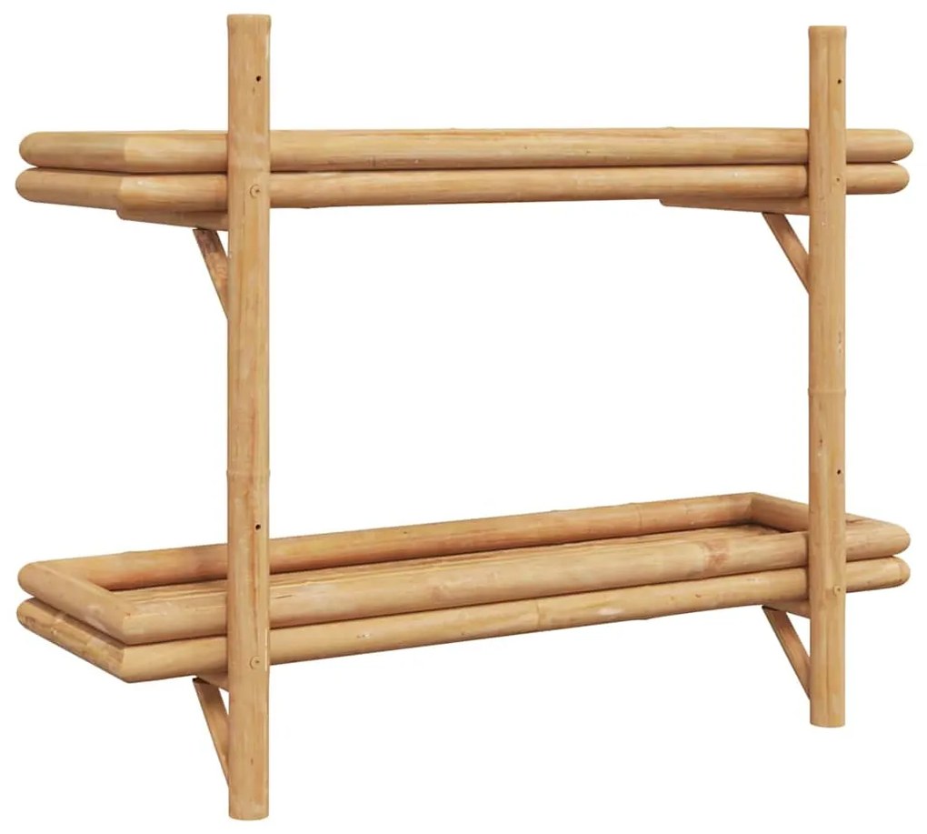 vidaXL Επιτοίχιο Ράφι με ράφι Επιτοίχιο Καφέ 75 x 26 x 60 εκ Μπαμπού