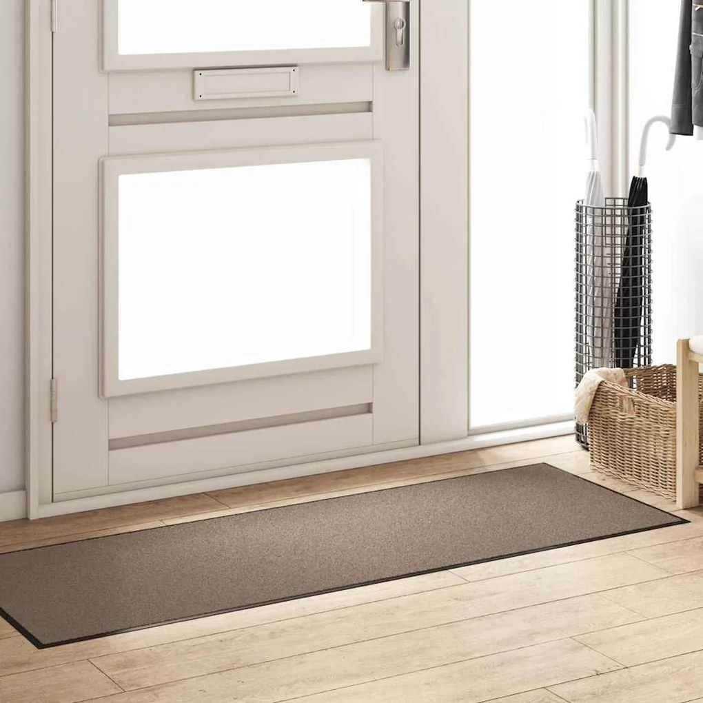 vidaXL Χαλάκι Εξώπορτας Άλλο Μπεζ και Μαύρο 60 x 180 cm