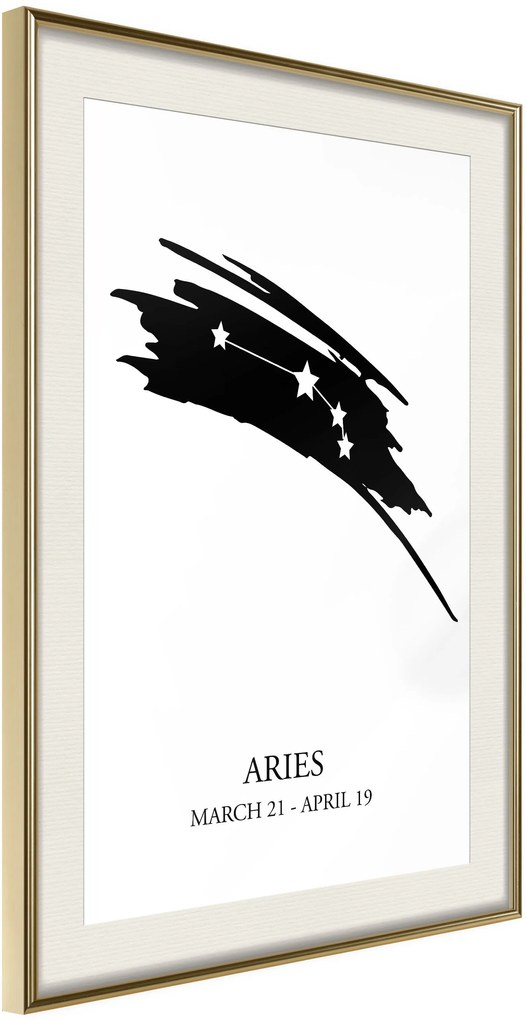 Αφίσα - Zodiac: Aries I - 20x30 - Χρυσό - Με πασπαρτού