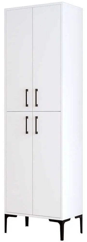 Στήλη Μπάνιου Berlin 845HCT3924 60x35x200cm White Μοριοσανίδα, Μέταλλο