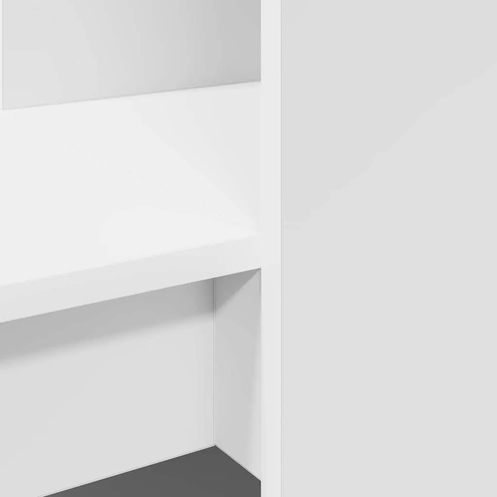vidaXL Γραφείο με ράφι Λευκό 122 x 67 x 145 εκ. Επεξεργασμένο ξύλο