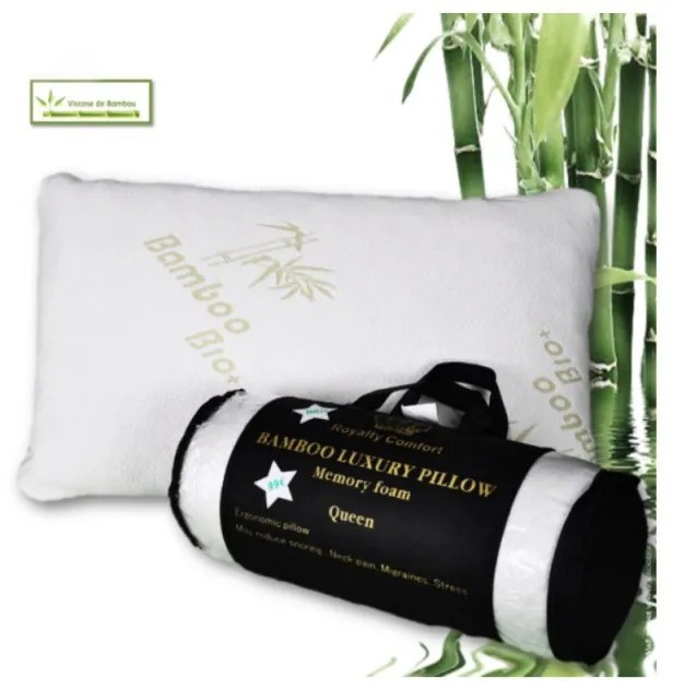 Μαξιλάρι Μπαμπού με Αφρό Μνήμης Royalty Comfort HG-5076M