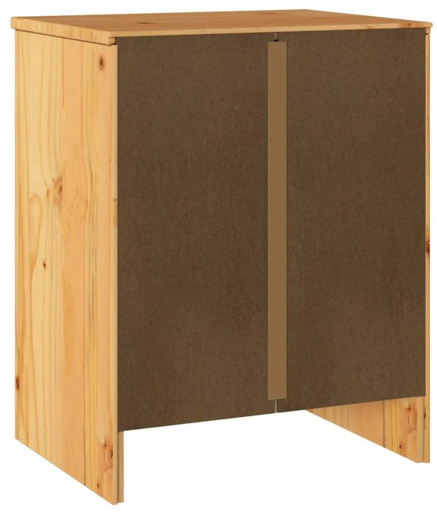 vidaXL Κομοδίνο με συρτάρι Δρυς 45 x 35 x 56 εκ. Μασίφ ξύλο πεύκου