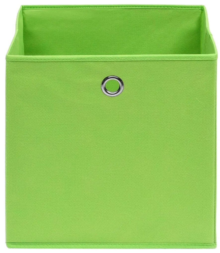 vidaXL Κουτιά Αποθήκευσης 4 τεμ. Πράσινα 32 x 32 x 32 εκ. Υφασμάτινα