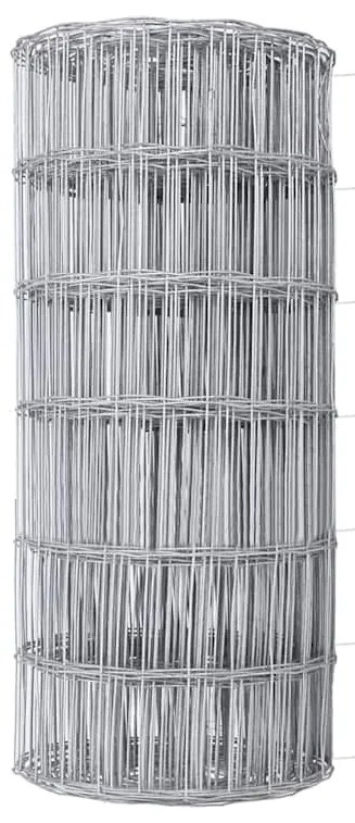 vidaXL Τεντώτο με στήριγμα Ασημί 0,4 x 50 μ. Χάλυβας και PVC