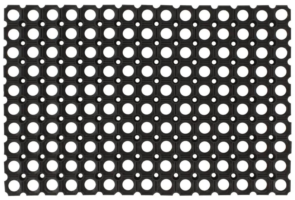 Πατάκι Εισόδου Ορθογώνιο 60 x 80 εκ. Καουτσούκ - Μαύρο