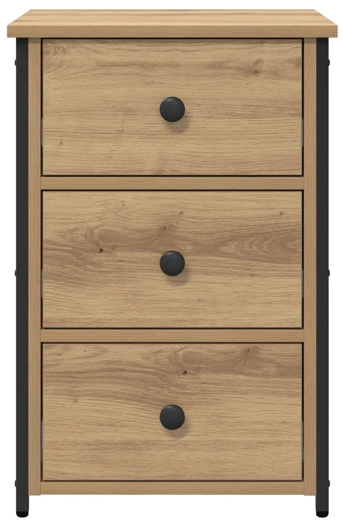 vidaXL Κομοδίνο με συρτάρι artisan δρυς 40 x 36 x 60 εκ