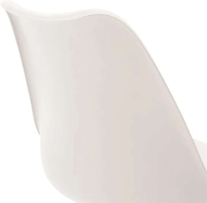 Καρέκλα Caron PP λευκό-φυσικό πόδι 48x57x80 εκ.