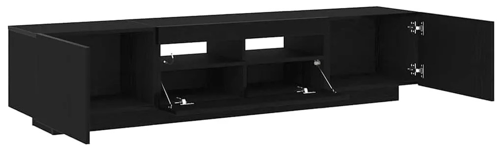 vidaXL Ντουλάπι TV 2 pcs Μαύρο 180 x 35 x 40 εκ Επεξεργασμένο ξύλο