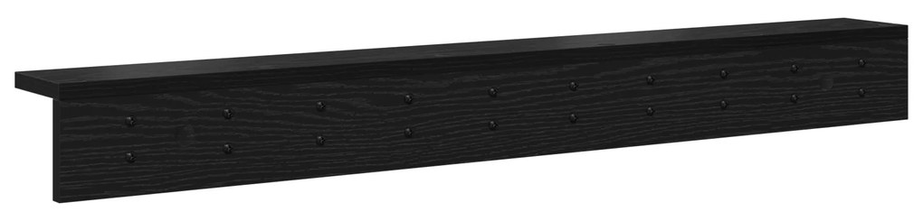 vidaXL Τοίχου Κρεμάστρα με ράφι Μαύρη δρυς 100 x 10.5 x 10.5 εκ