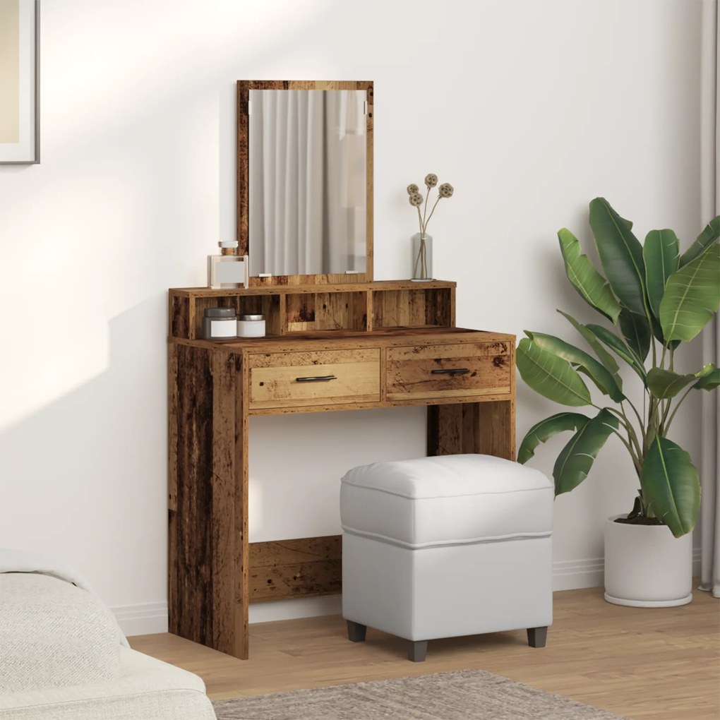 vidaXL Τουαλέτα με Συρτάρια από Παλιό Ξύλο 79x41x140 εκ