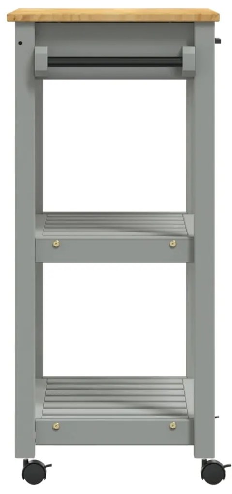 vidaXL Τρόλεϊ Κουζίνας MONZA 60x40x88,5 εκ. από Μασίφ Ξύλο Πεύκου