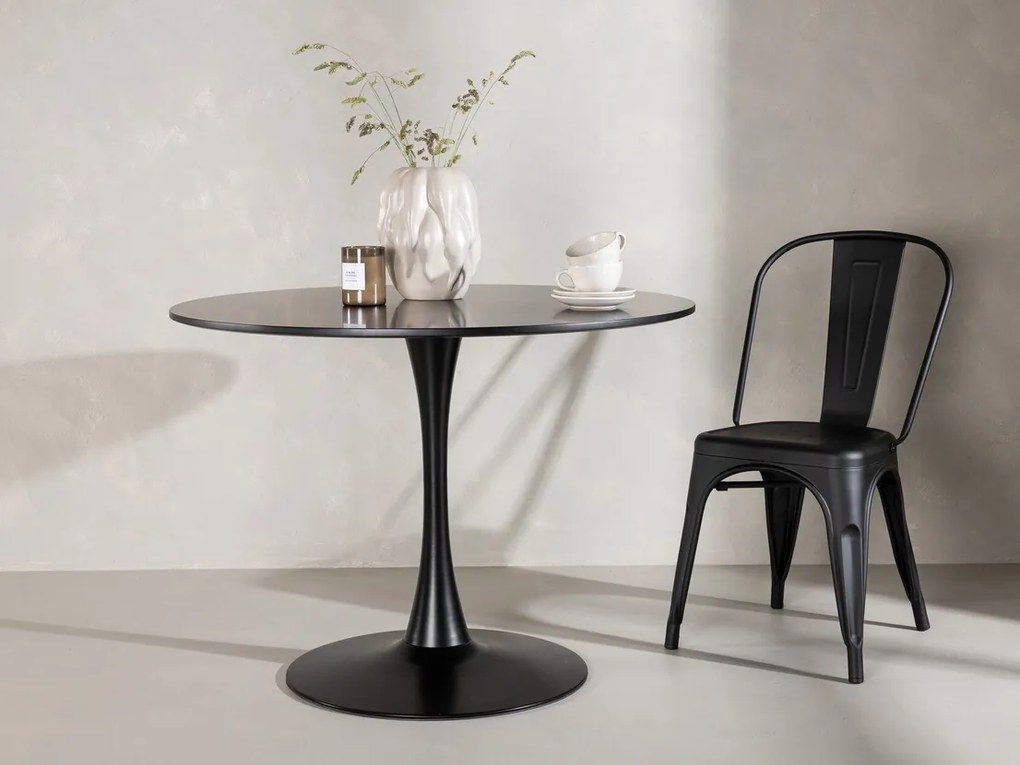 Τραπέζι Dallas 3243, Μαύρο, 74cm, Ινοσανίδες μέσης πυκνότητας, Μέταλλο | Epipla1.gr