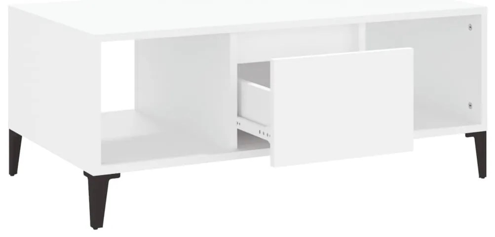 vidaXL Τραπεζάκι Σαλονιού Λευκό 90 x 50 x 36,5 εκ. Επεξεργασμένο Ξύλο