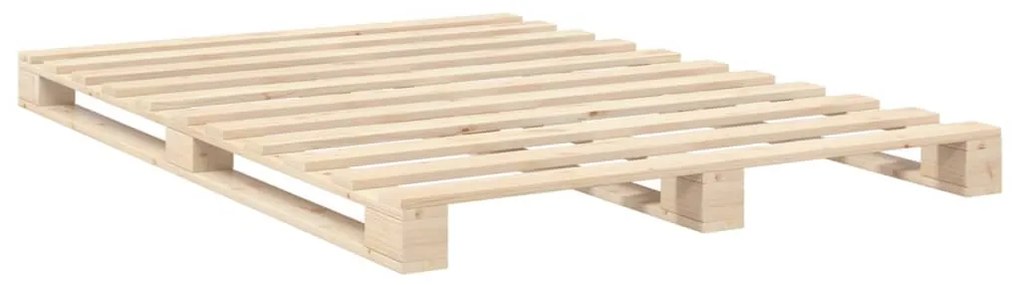 vidaXL Πλαίσιο Κρεβατιού με Κεφαλάρι 140x200 εκ. από Μασίφ Ξύλο Πεύκου