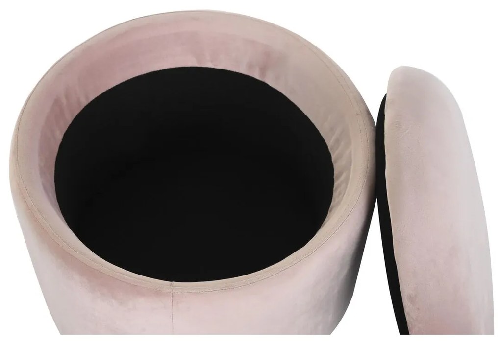 Υποπόδια DKD Home Decor Μαύρο Ροζ Μέταλλο Βελούδο 42 x 42 x 42 cm