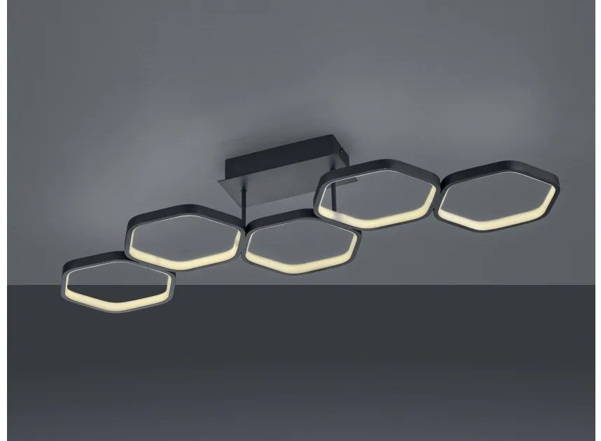 Πλαφονιέρα Φωτιστικό Οροφής LED 24W Ανθρακί Switch Dimmer Vigo R62055142 Trio Lighting-R62055142-Ανθρακί R62055142